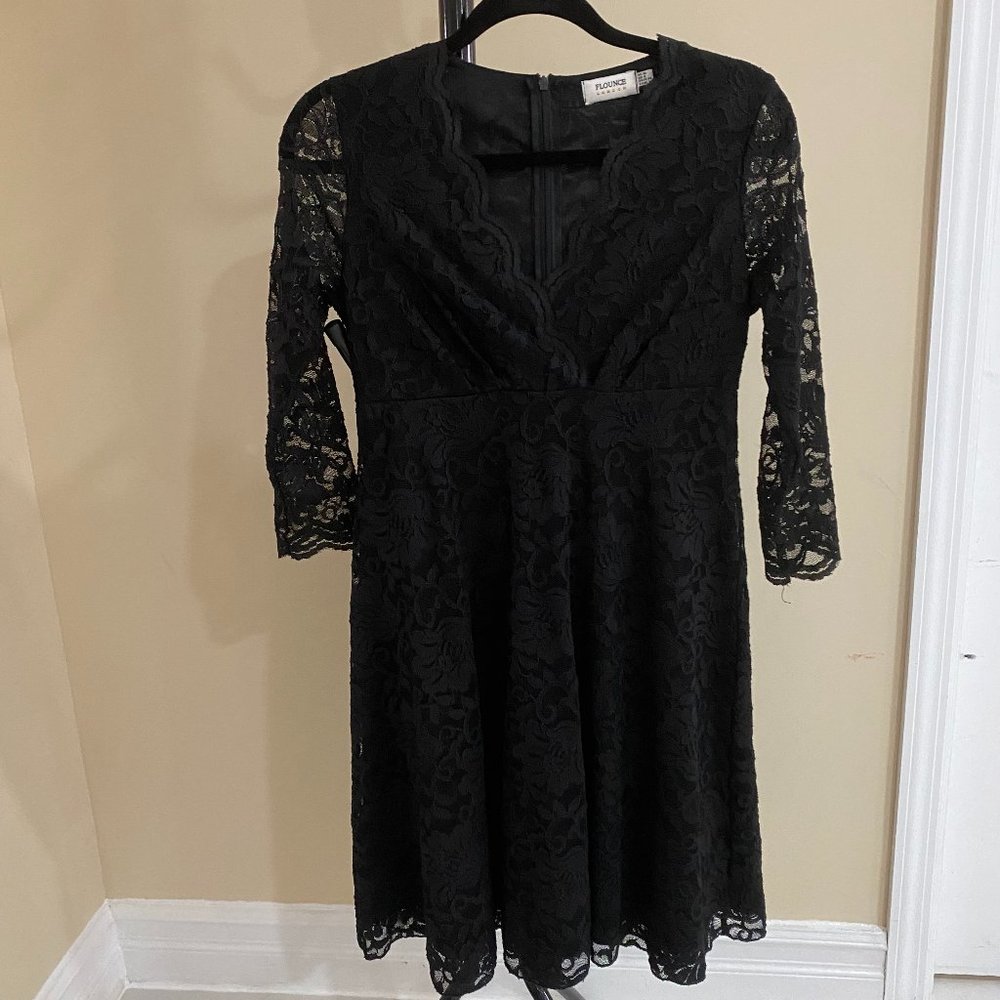 Flounce London Lace Maternity Dress